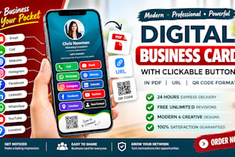a professional digital and printable business card