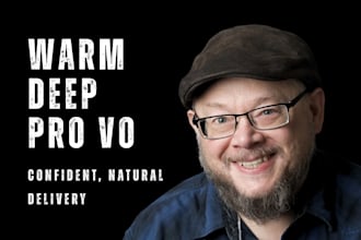 record a professional american male voice over that is confident and friendly