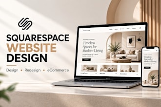 create or redesign squarespace business website