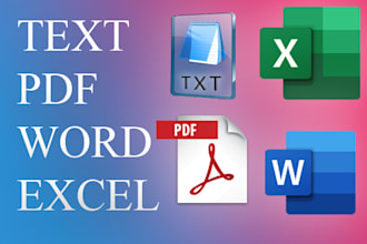 accurately fast convert text or PDF into excel or word