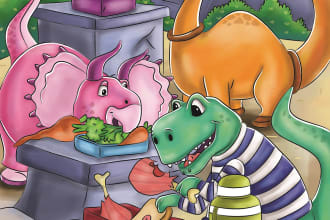 do animal illustrations for children book