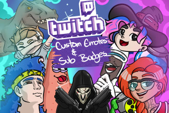 create custom  twitch or discord emotes and sub badges