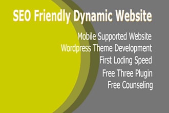 create SEO friendly dynamic wordpress website