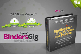 put your ready 2d design to a 3d workbook or binder