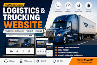 create logistics, trucking, dispatch, freight, moving company website