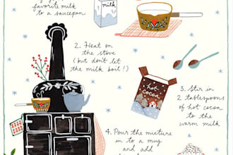 illustrate and design your cookbook, food illustration, menu