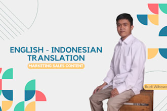do marketing sales content translation from english to indonesian