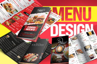 design awesome restaurant menu, food menu