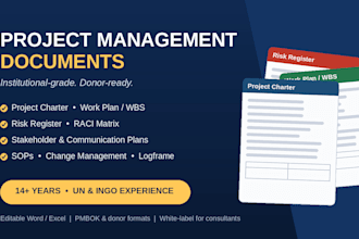 professional project management documents and templates