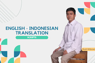 do high quality scripts translation from english to indonesian