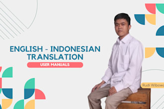do user manuals translation from english to indonesian