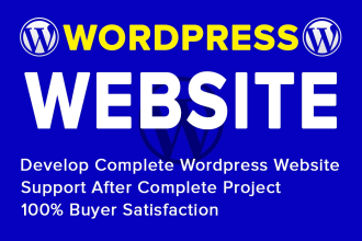 create wordpress website design and development