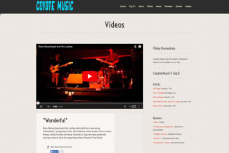 promote your music video on coyote music website