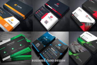 create modern business card design with unlimited revisions