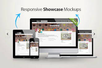 create responsive showcase mock ups