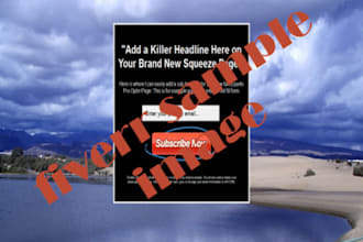create your new up to date style squeeze page