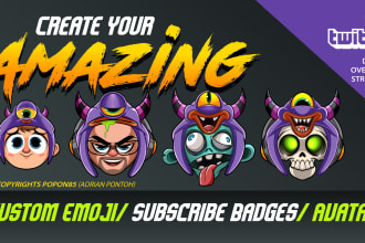 create twitch emotes, sub badges