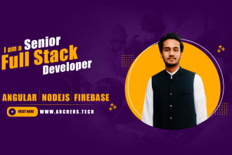 develop a full stack angular nodejs and firebase web app