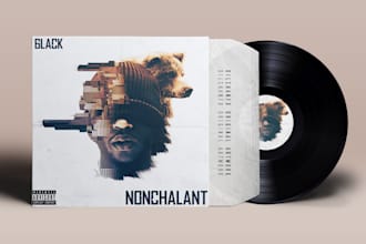 design a cinematic album cover or mixtape cover art