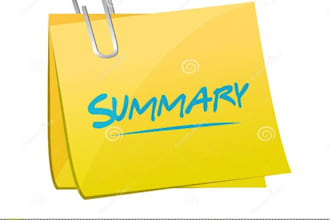 do summary writing for you