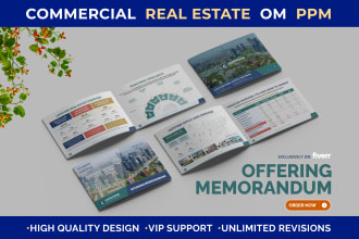 design commercial real estate offering memorandum brochure, om
