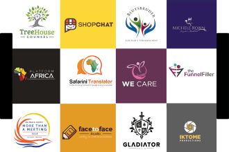 design professional minimal ,business ,online store ,flat logo