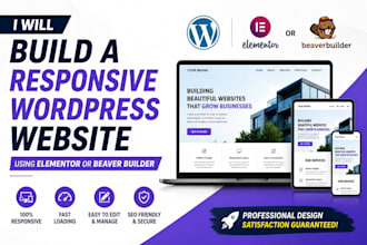 build a responsive wordpress website using beaver builder