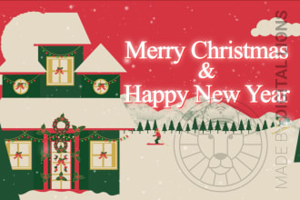 design a christmas card, greeting card for you