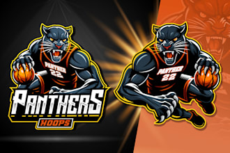 create unique sports mascot and cartoon logo design