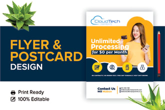 do graphic design, flyer design, postcard design door hanger