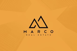 create minimalist construction real estate business logo design