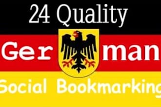 submit your site url to 24 quality german social bookmarking sites like misterwong,tvkoll,linkarena,folkd live links report