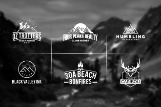 do flat minimalist  outdoor logo design