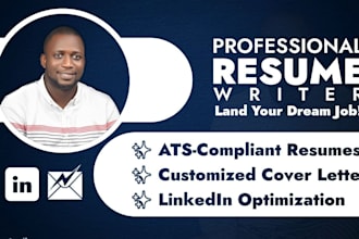 write, create, design, rewrite, edit your resume, CV, cover letter, and linkedin