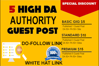 published 5 guest post high da 70 plus website