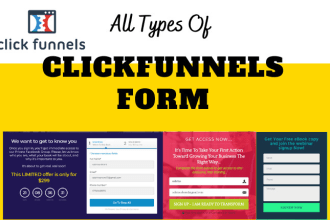 create clickfunnels 2 step payment, contact, popup, survey form