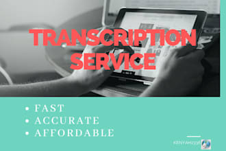 professionally transcribe your audio or video in 24 hrs