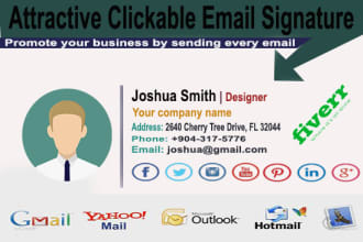 create a clickable HTML email signature