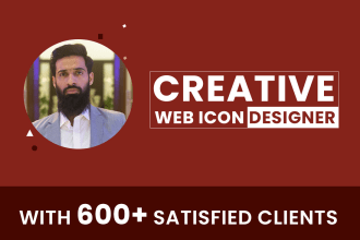 create creative web icon for your website