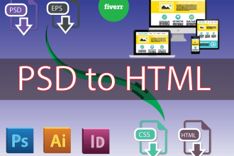 convert psd to html responsive