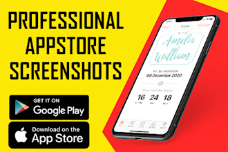 design appealing screenshots for app store and play store