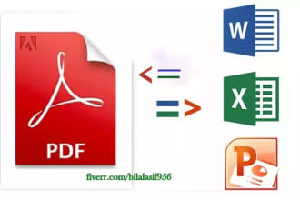 convert pdf to word,excel and powerpoint and vice versa