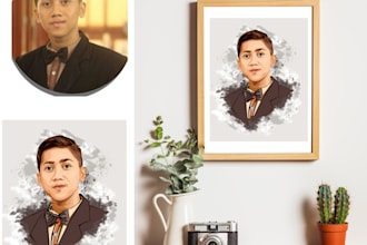 draw vector cartoon for you