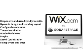 build a website using squarespace and wix