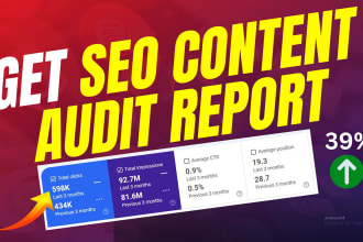 provide professional SEO content audit and website analysis