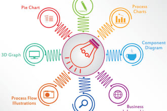 do professional infographics, graphs, flow charts
