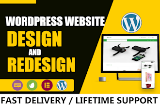 build responsive wordpress website design and redesign or blog