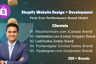 create and launch a high converting shopify store for you
