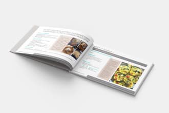 design cookbook layout and typesetting, magazine layout and typesetting