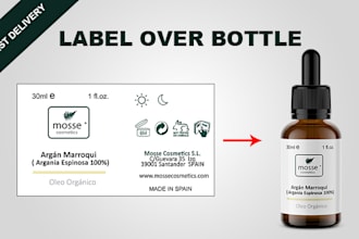 add your label on a bottle or jar